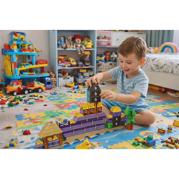 MagnetoPirates: Kristal Deniz Macerası 120 Parça Manyetik Blok