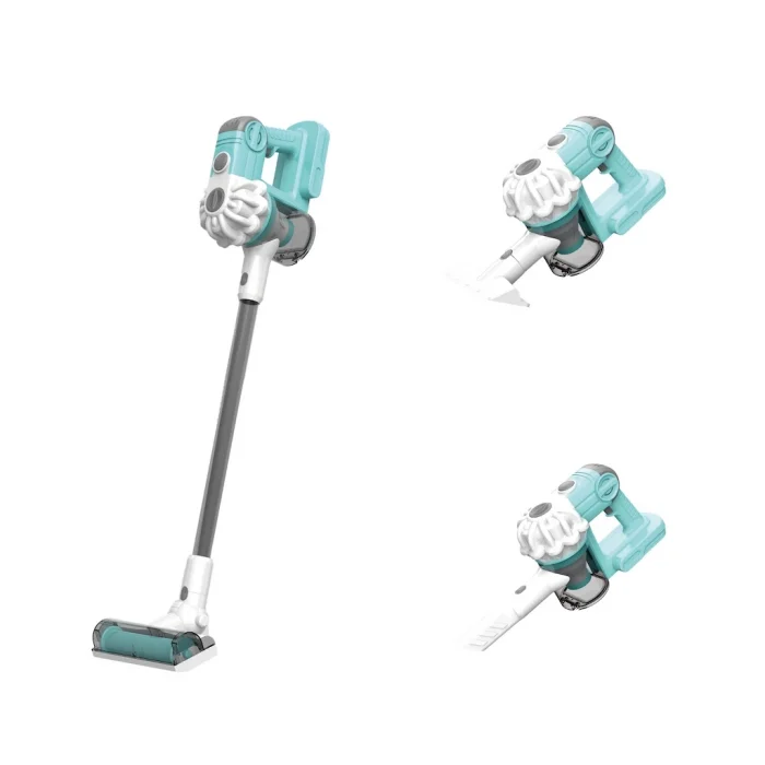 Mavi Dikey Elektrik Süpürge Oyuncak | Vakum Fonksiyonlu ve Aksesuar Başlıklı