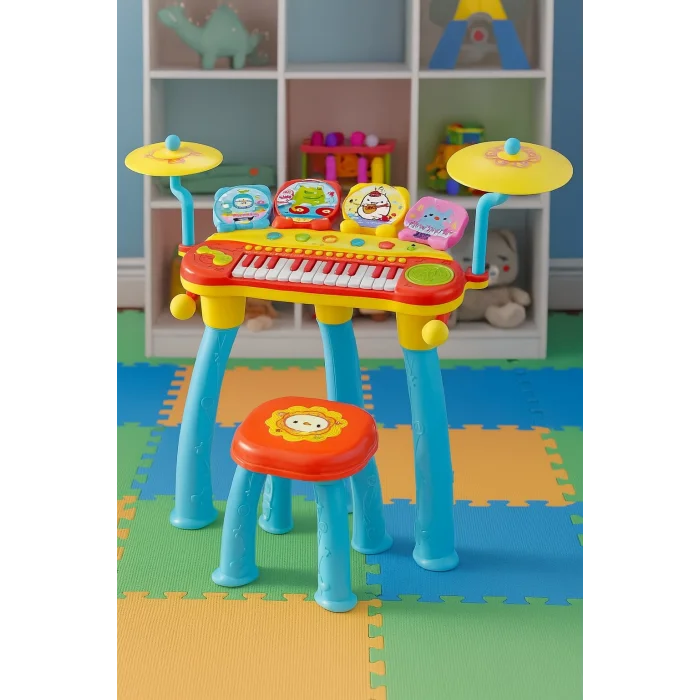 Mikrofonlu 24 Tuşlu Mp3 Çalar Piyano Davul