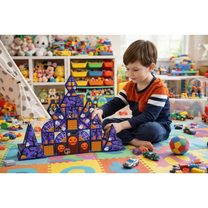 Perili Şato 68 Parça Manyetik Blok Seti