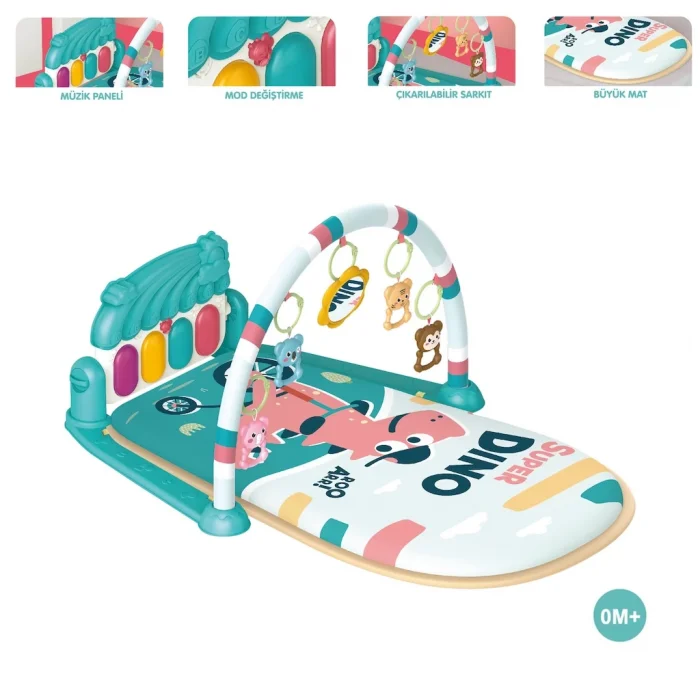 Piyanolu Bebek Oyun Halısı - Işıklı, Müzikli, Gelişim Destekleyici Oyun Matı
