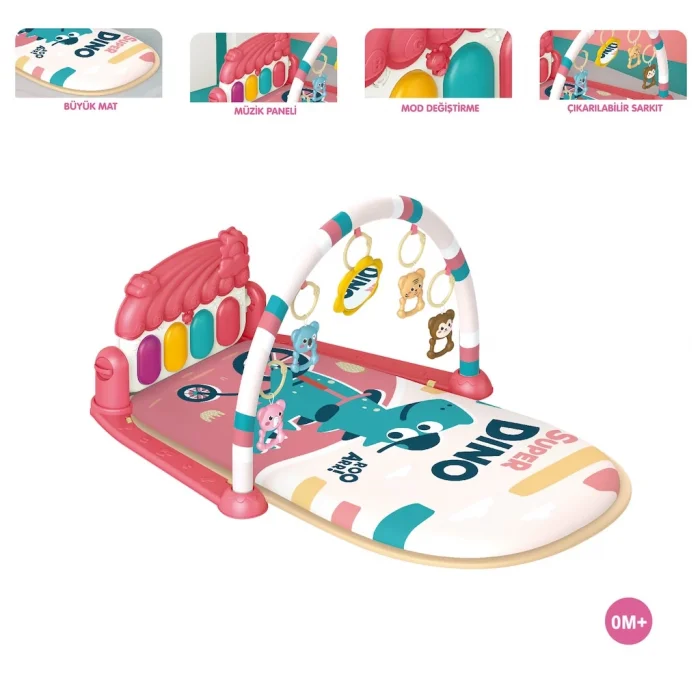 Piyanolu Bebek Oyun Halısı - Işıklı, Müzikli, Gelişim Destekleyici Oyun Matı