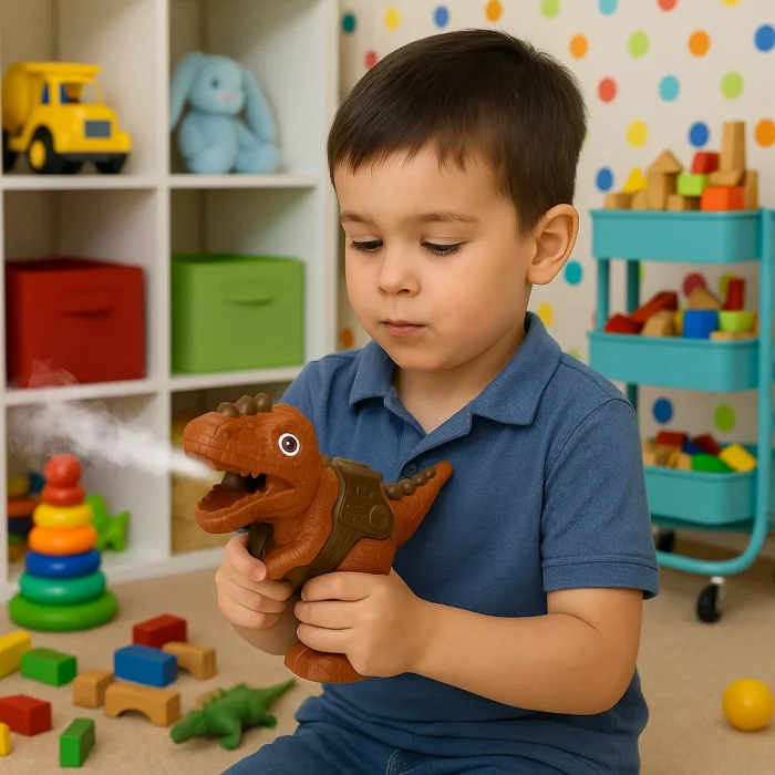 Sesli Işıklı Buhar Çıkartan Dinozor