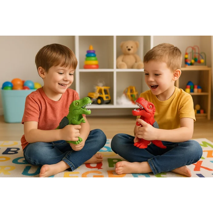 Sesli, Işıklı ve Buhar Çıkaran İkili Dinozor Seti