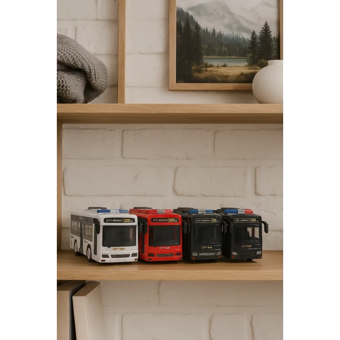 Sürtmeli Sesli Işıklı Acil Yardım Otobüsü | Gerçekçi Şehir Servisi Oyuncağı