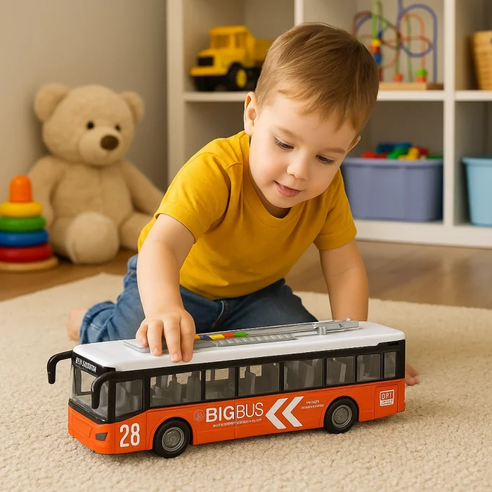 Sürtmeli Sesli Işıklı Metrobüs Oyuncak | Gerçekçi Şehir Taşıma Deneyimi