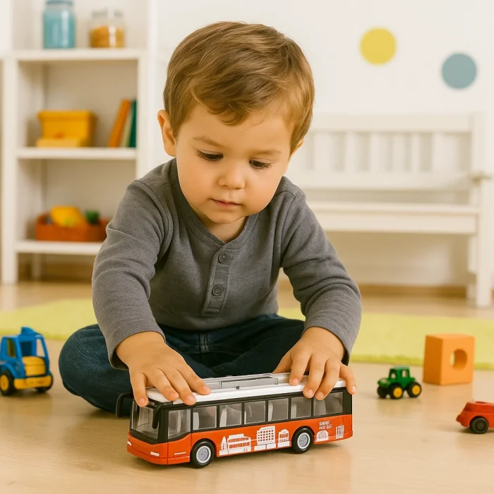 Sürtmeli Sesli Işıklı Metrobüs Oyuncak | Gerçekçi Şehir Taşıma Deneyimi