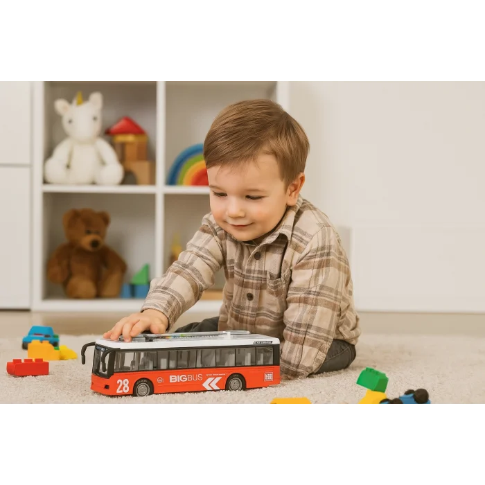 Sürtmeli Sesli Işıklı Metrobüs Oyuncak | Gerçekçi Şehir Taşıma Deneyimi