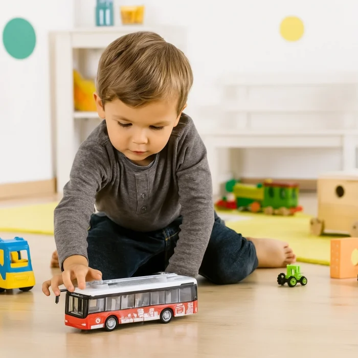 Sürtmeli Sesli Işıklı Metrobüs Oyuncak | Gerçekçi Şehir Taşıma Deneyimi