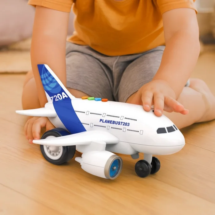 Sürtmeli Sesli Işıklı Uçak Oyuncak - Gerçekçi Uçak Deneyimi