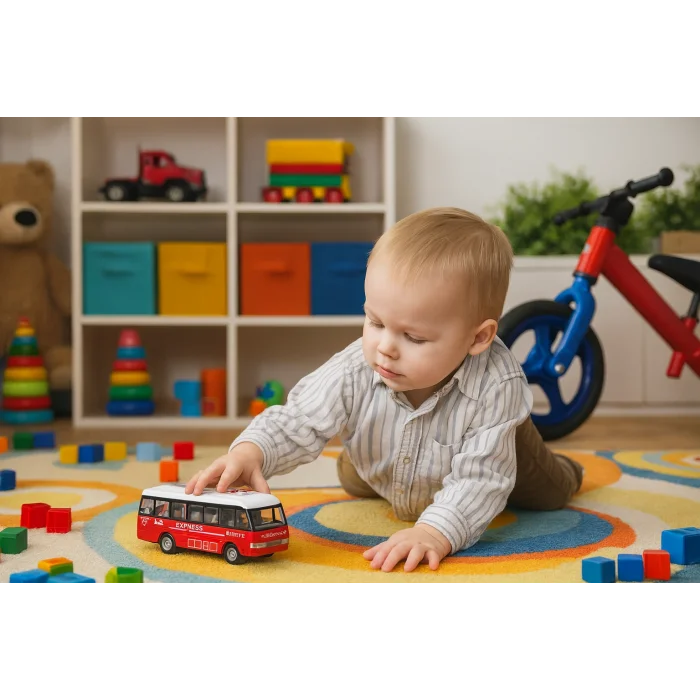 Sürtmeli Sesli Müzikli Şehir Otobüsü 19Cm