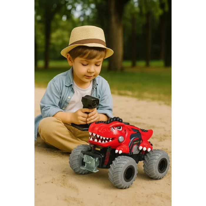Uzaktan Kumandalı Full Fonksiyon 2.4G Süspansiyonlu Dinozor Araba