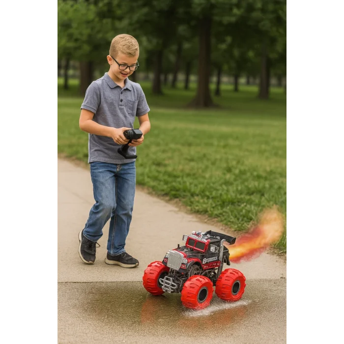 Uzaktan Kumandalı Full Fonksiyon Şarjlı 2.4G Işıklı Off-Road Canavar Kamyon