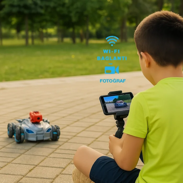 Uzaktan Kumandalı Full Fonksiyon Şarjlı 2,4G Wifi Kameralı Stunt Araba