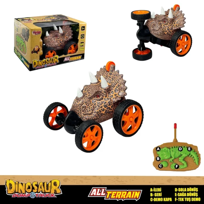 Uzaktan Kumandalı Işıklı Dinozor Araba
