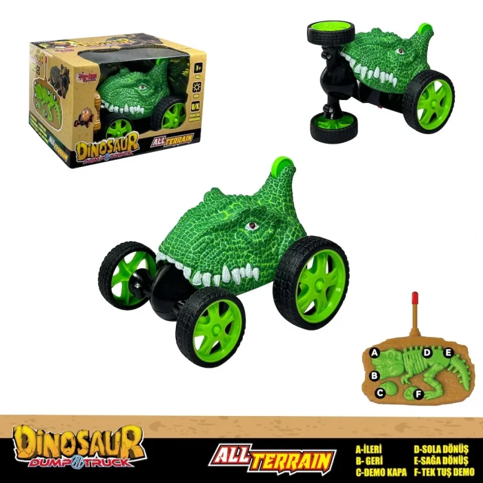 Uzaktan Kumandalı Işıklı Dinozor Araba