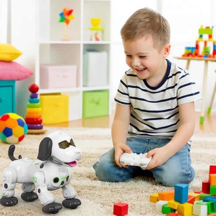 Uzaktan Kumandalı Işıklı ve Sesli Akıllı Robot Köpek