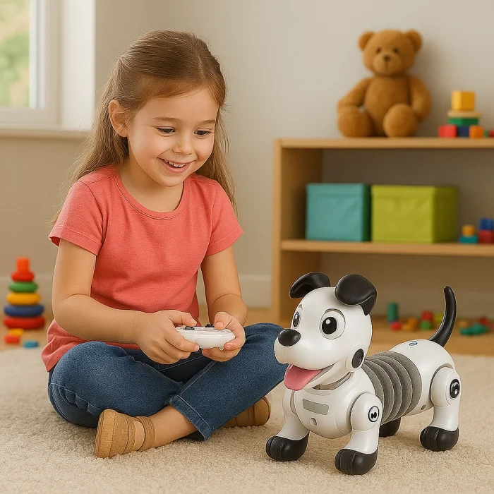 Uzaktan Kumandalı Işıklı ve Sesli Sevimli Akıllı Köpek