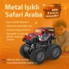 Metal Işıklı Safari 4x4 Jeep Oyuncak Araba – 1:32 Sürtmeli Işıklı Müzikli