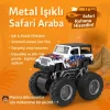 Metal Işıklı Safari 4x4 Jeep Oyuncak Araba – 1:32 Sürtmeli Işıklı Müzikli