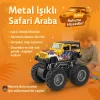 Metal Işıklı Safari 4x4 Jeep Oyuncak Araba – 1:32 Sürtmeli Işıklı Müzikli