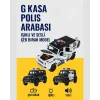 Çek Bırak Işıklı Sesli G Kasa Metal Polis Arabası | Beyaz