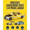 Çek Bırak Metal Mercedes Havalimanı Turkuaz Taksi 1:24 | Işıklı ve Sesli Oyuncak Araba