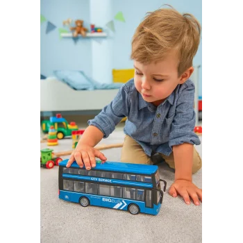 1:16 Sürtmeli Sesli Işıklı Çift Katlı Turist Otobüsü