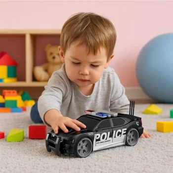 1:16 Sürtmeli Sesli Işıklı Polis Arabası