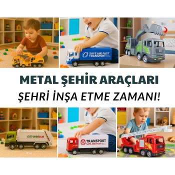 Metal Şehir Araçları Seti | Şehrini İnşa Et!