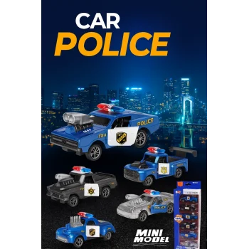 6 Parça Çek Bırak Mini Model Metal Clasic Araba 1:64