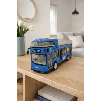 Sesli Işıklı Çift Katlı Şehir Otobüsü 27 Cm