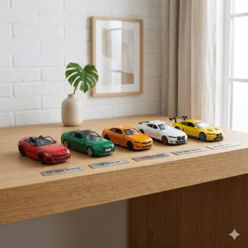 BMW 1:64 Metal Model Araba Koleksiyonu | Z4 M40i, M4, M850, M4 CSL, M4 GT3 (Beşli Set)