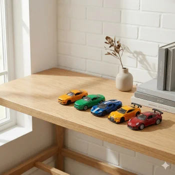 1:64 Hız Efsaneleri Metal Model Araba Koleksiyonu | Ford Mustang, Ford GT, Nissan GT-R, Porsche 911 GT3 RS (Beşli Set)