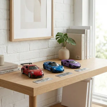 1:64 Süper Spor İkonları Metal Model Araba Koleksiyonu | Porsche 911 GT2 RS, Porsche 918 Spyder, Lamborghini Aventador (Üçlü Set)