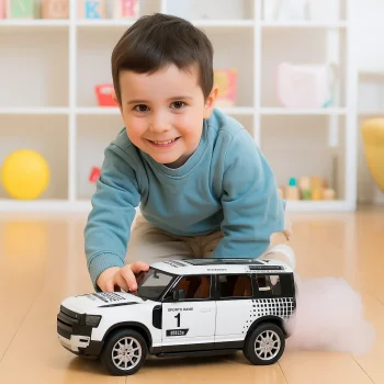 Çek Bırak 1:22 Sesli Ve Işıklı Buharlı Land Rover Safari Metal Jeep