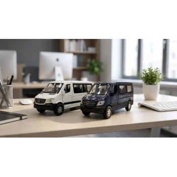 Lisanslı Mercedes-Benz Sprinter Servis (Yolcu Koltuklu) 1:34 Metal Çek Bırak