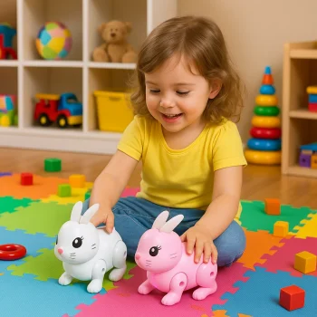 Müzikli ve Işıklı Tavşan Oyuncak | Hareketli Kuyruk ve Kulaklı Sevimli Tavşan