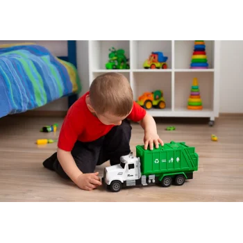 Pilli Işıklı Çöp Kamyonu