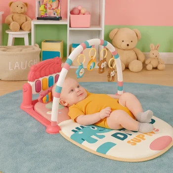 Piyanolu Bebek Oyun Halısı - Işıklı, Müzikli, Gelişim Destekleyici Oyun Matı