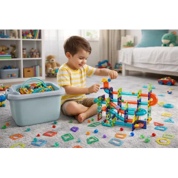 Renkli Yol Macerası – 96 Parça Manyetik Blok Seti