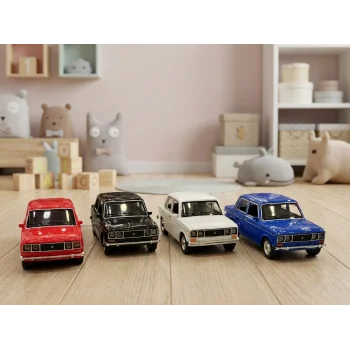 RetroDrive Işıklı ve Sesli Kapıları Açılan Sürtmeli Büyük Klasik Araba