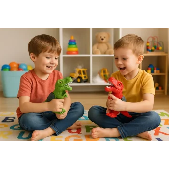 Sesli, Işıklı ve Buhar Çıkaran İkili Dinozor Seti