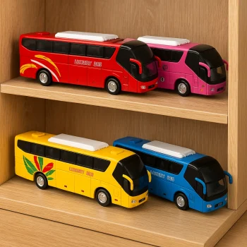 Sesli ve Işıklı Metal Yolcu Otobüsü