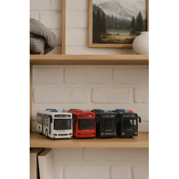 Sürtmeli Sesli Işıklı Acil Yardım Otobüsü | Gerçekçi Şehir Servisi Oyuncağı