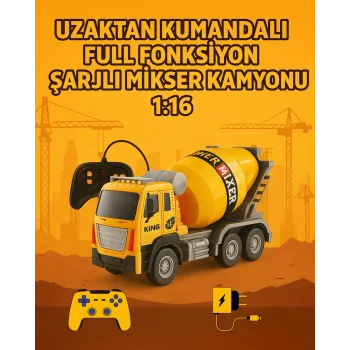 Uzaktan Kumandalı Full Fonksiyon Şarjlı 1:16 Mikser