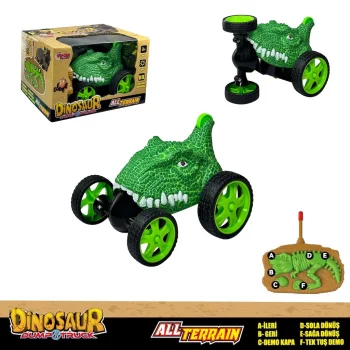 Uzaktan Kumandalı Işıklı Dinozor Araba