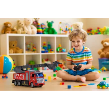 Uzaktan Kumandalı Pilli Full Fonksiyon Işıklı İtfaiye