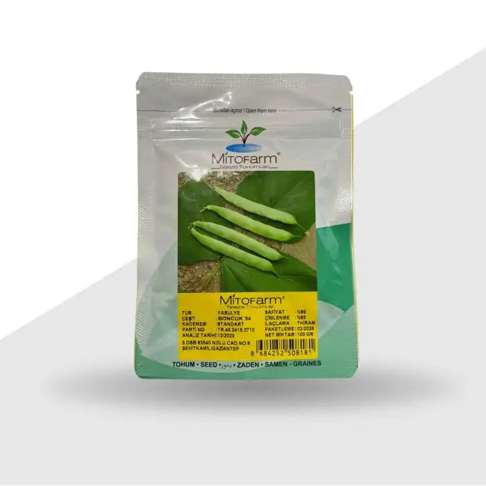 Boncuk 34 (Özayşe) Sırık Fasulye Tohumu