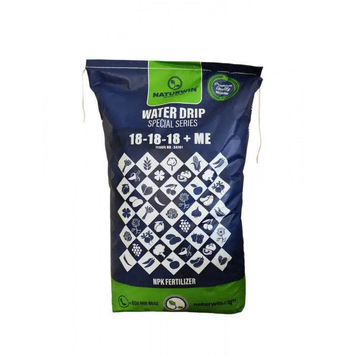 NATURWIN NPK 18-18-18+Me Water Drip Damlama Gübresi 25 Kg.